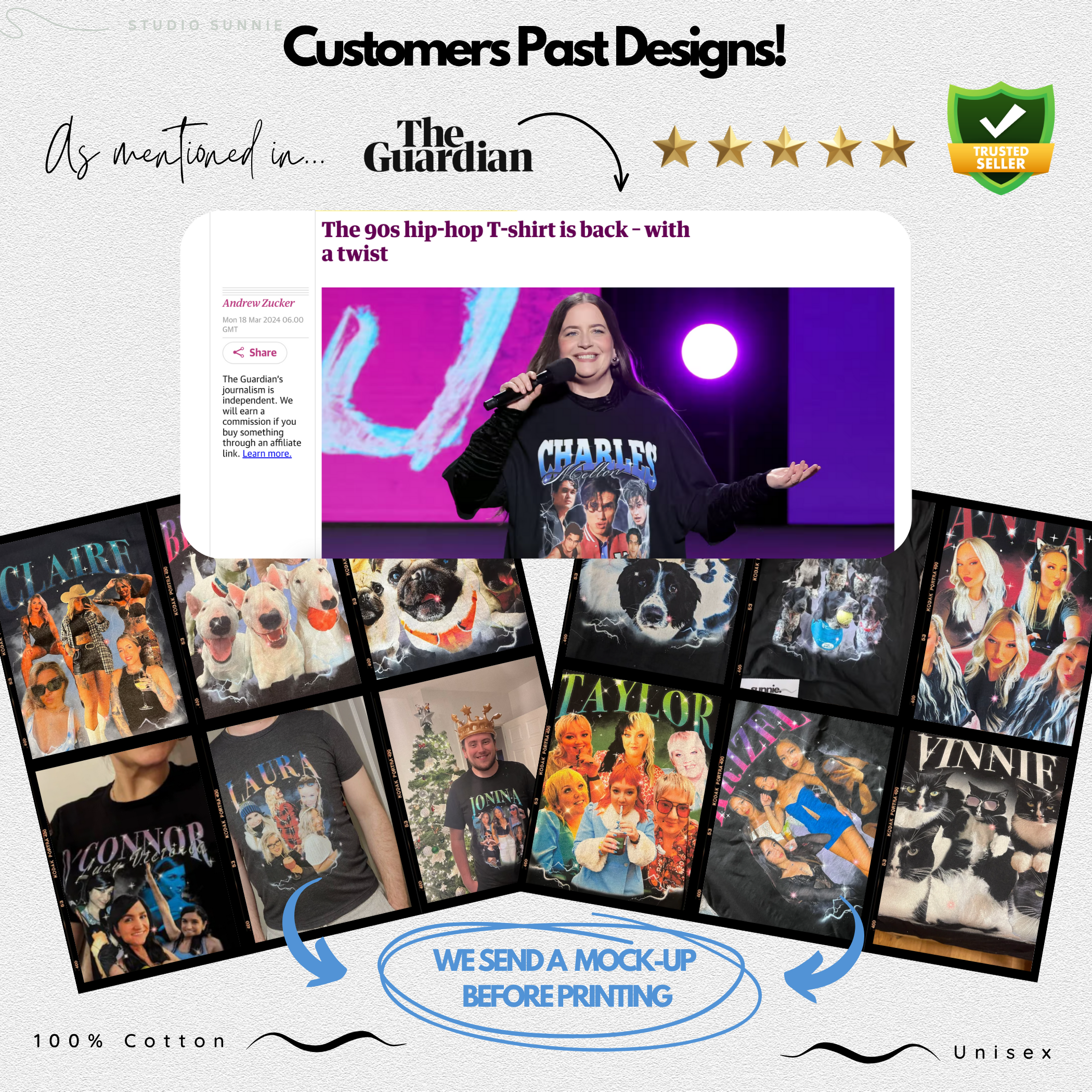 Custom Pet Vintage 90s Style Bootleg Rap Shirt