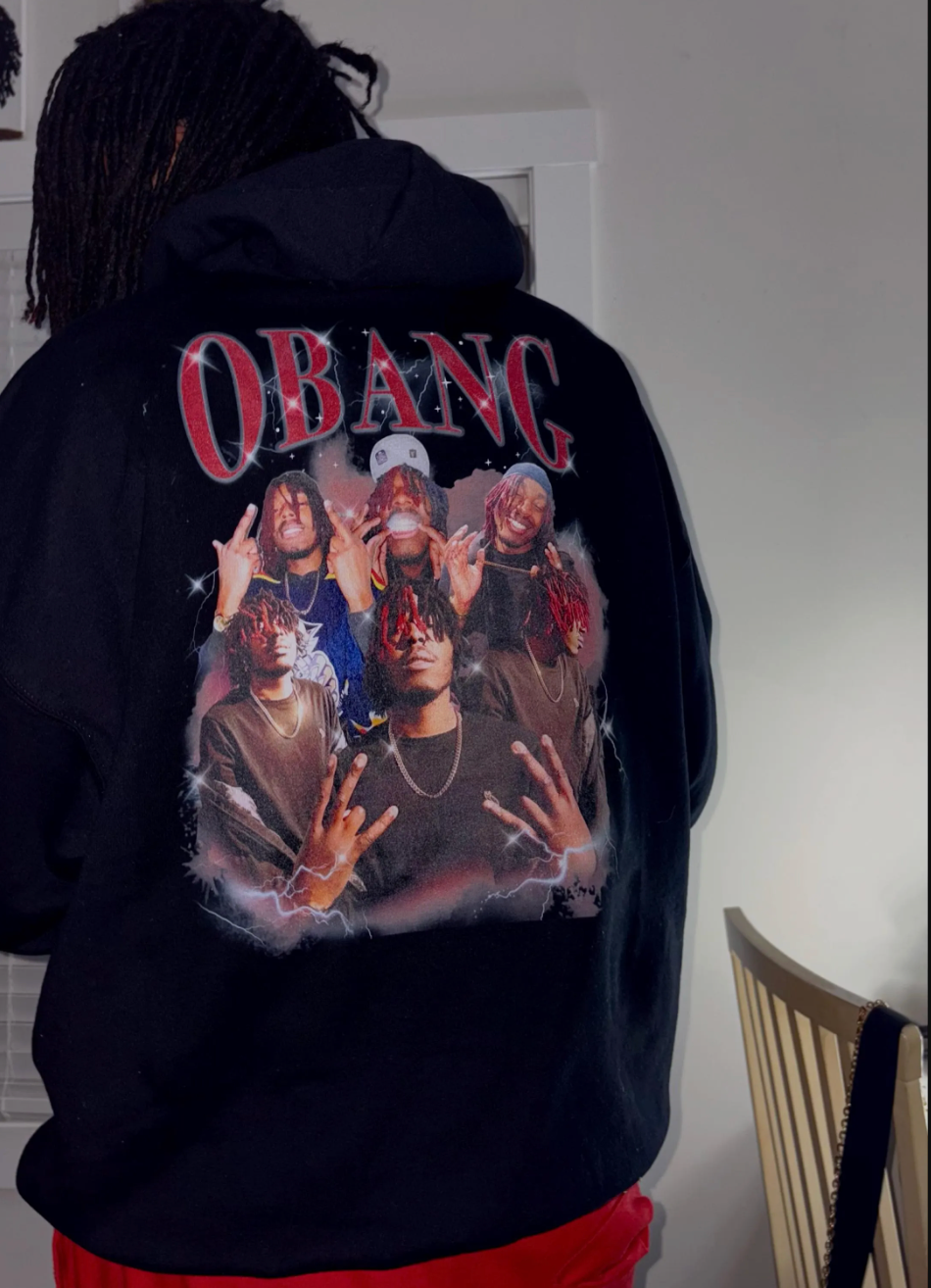 Personalised 90s Bootleg Rap Style Pet Hoodie