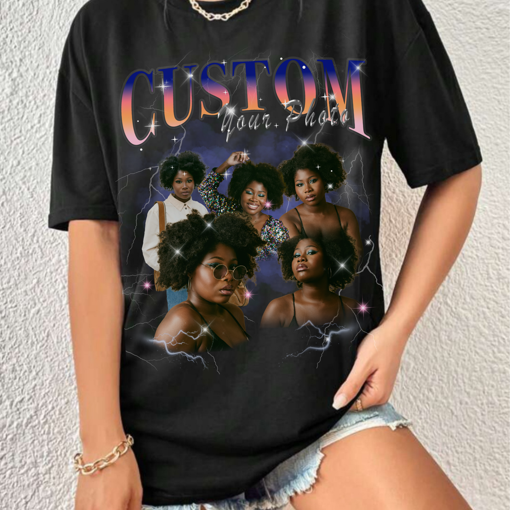 Custom Person Vintage 90s Style Bootleg Rap T-shirt