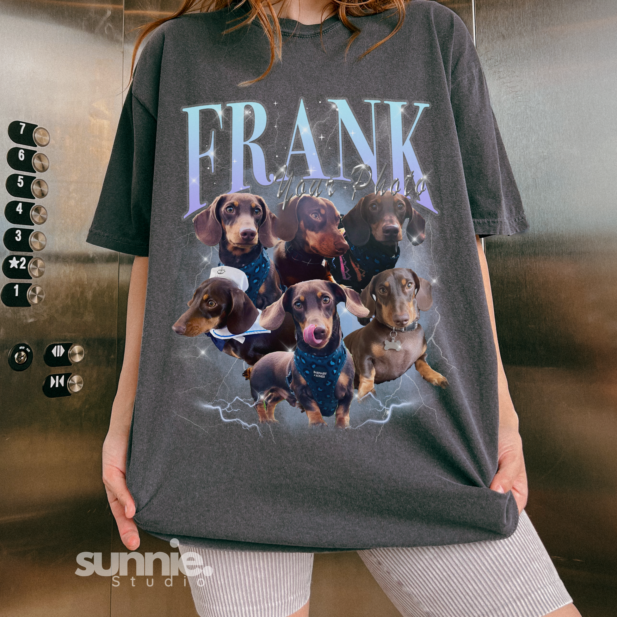 Custom Person 90s Retro Bootleg Rap Portrait Hoodie