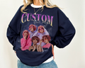 Custom Person 90s Bootleg Person Sweater with Your Photos