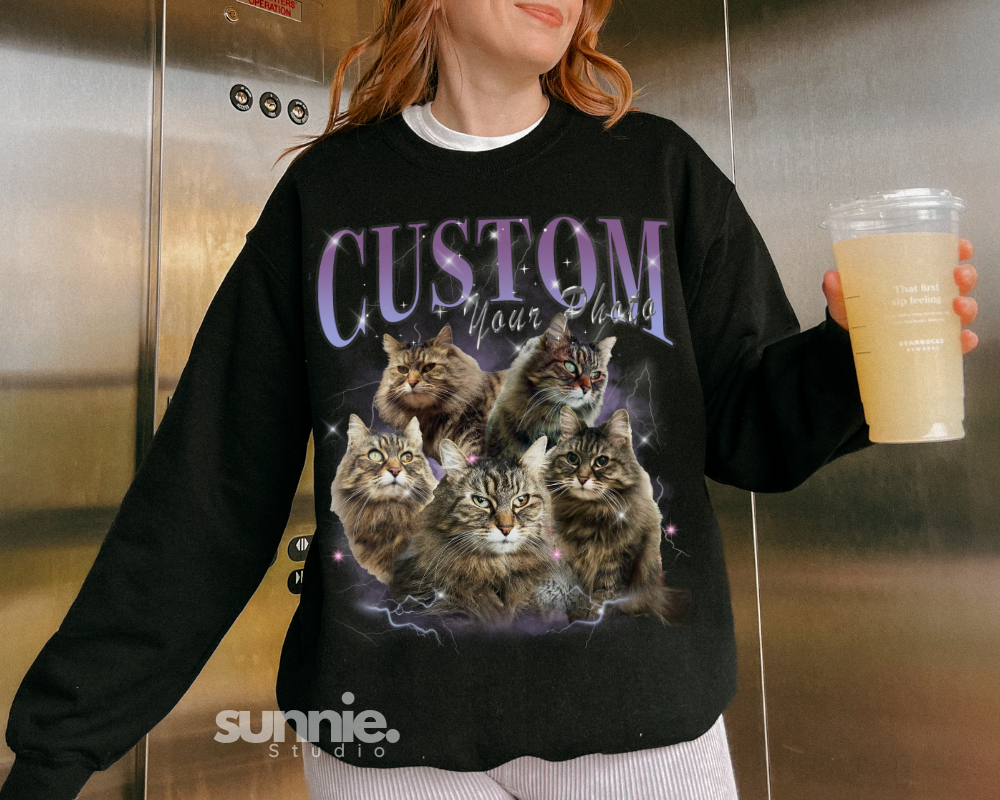 Personalised 90s Vintage Bootleg Rap Pet Sweater