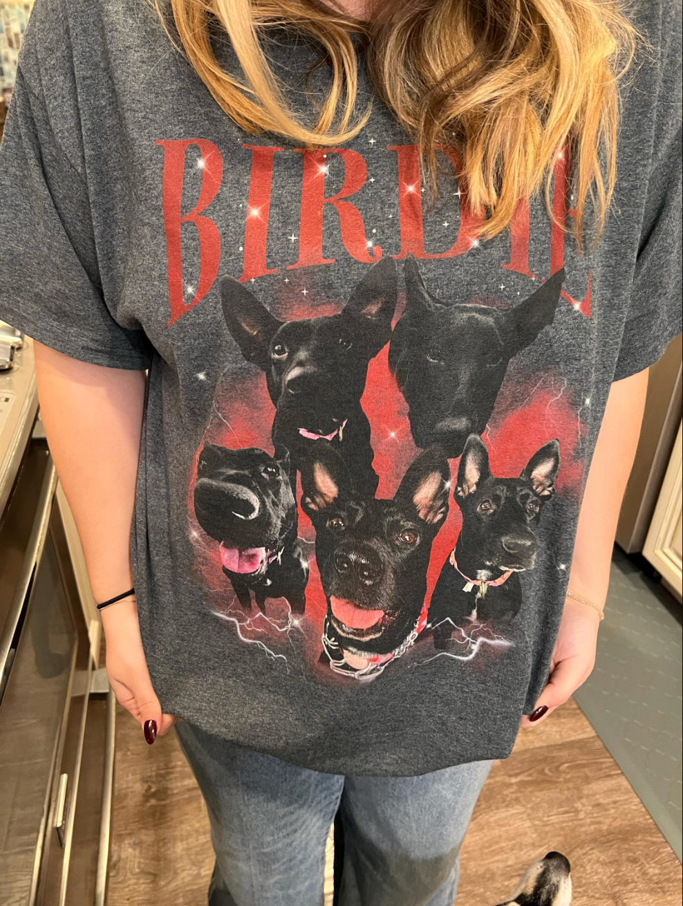 Personalised 90s Bootleg Rap Style Pet Hoodie